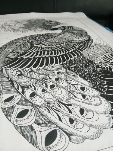 临摹黑白装饰画!