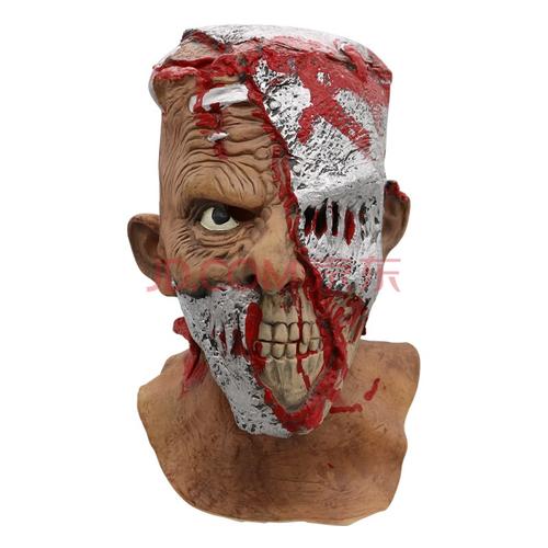 恐怖面具头套 万圣节鬼屋密室逃脱血腥女鬼面具长发假