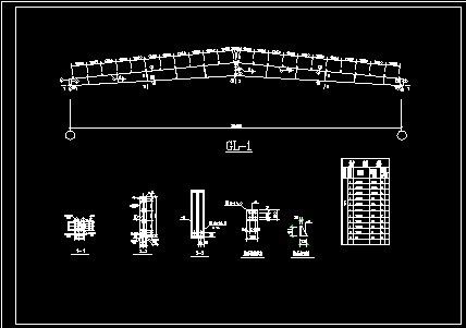 轻钢屋盖图纸,跨度30米