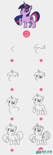 动物卡通简笔画大全,小马宝莉简笔画画法