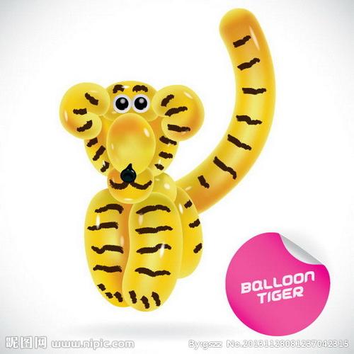 气球小老虎图片
