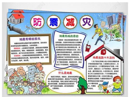 防震抗震知识宣传手抄报地震知识手抄报