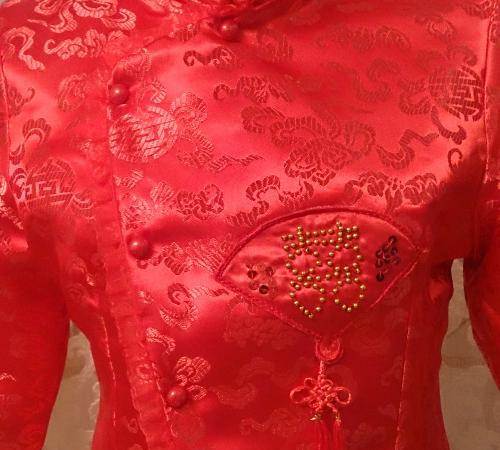 金双喜 婚庆礼服红棉衣棉裤套装 结婚新娘装 敬酒服红