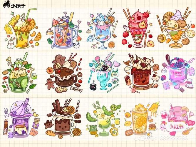 可爱食物简笔画