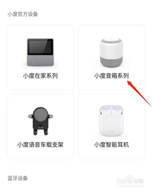 选择小度音箱系列.