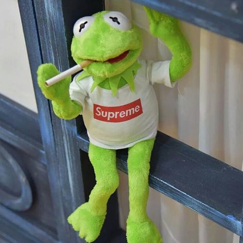 芝麻街supreme青蛙公仔吴亦凡同款科密特青蛙kermit