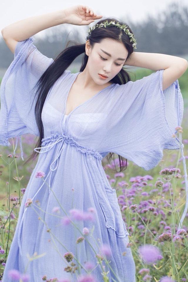 张馨予花海……_来自雪树和小鸟的图片分享-堆糖网