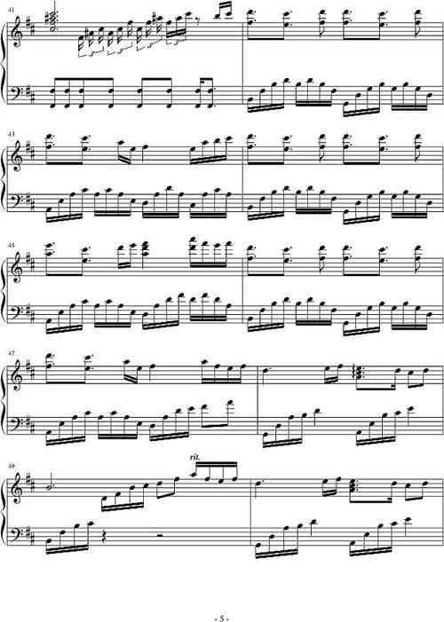 《不死の爱》钢琴谱