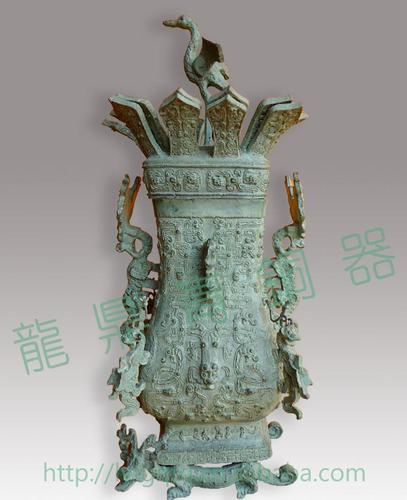 莲鹤方壶故宫收藏文化古董家居装饰克鼎龙鼎青铜器直销