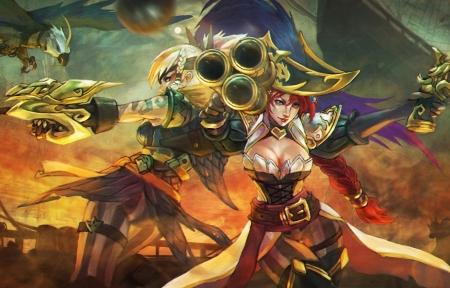 传说 枪 赏金猎人 女孩 lol英雄联盟4k高端电脑桌面壁纸图片