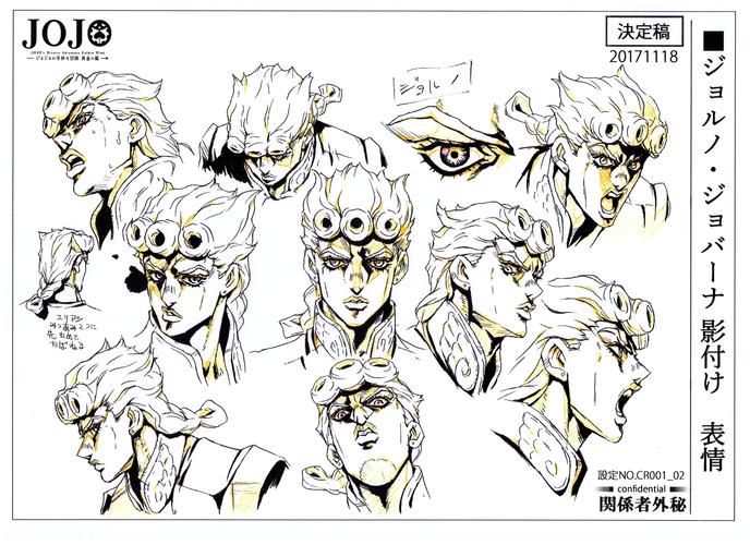 【jojo】黄金之风-大卫社动画线稿(1)