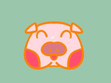 可爱的猪头简笔画图片怎么画