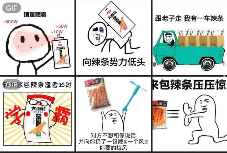 与卫龙达成合作后,大量  辣条表情包不断产出