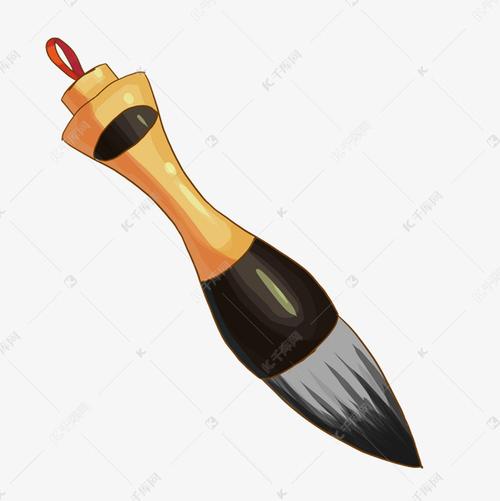 好用毛笔卡通插画