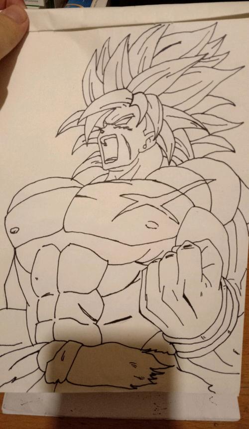 庆祝龙珠超上映手绘布罗利