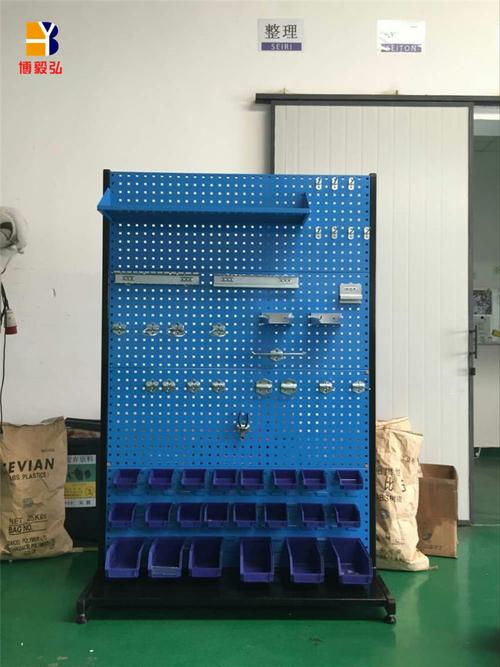 移动式双面物料整理架,车间手推车五金工具配件整理架