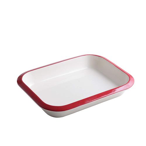 矩形烘焙盘陶瓷釉面烘焙盘,用于烹饪,厨房,蛋糕餐厅,宴会和日常使用