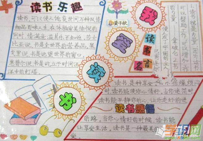 关于读书主题手抄报-书海遨游