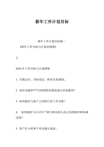 新年工作计划目标.doc