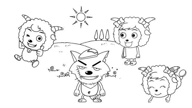 超可爱!动画片人物简笔画!