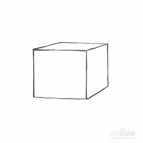 手工/爱好 > 书画/音乐  1 首先,用线条绘制出正方体的大致轮廓.