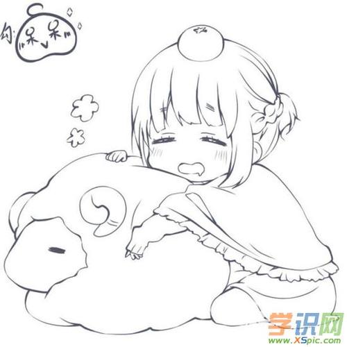 q版动漫女孩铅笔画图片_q版动漫女孩铅笔画作品