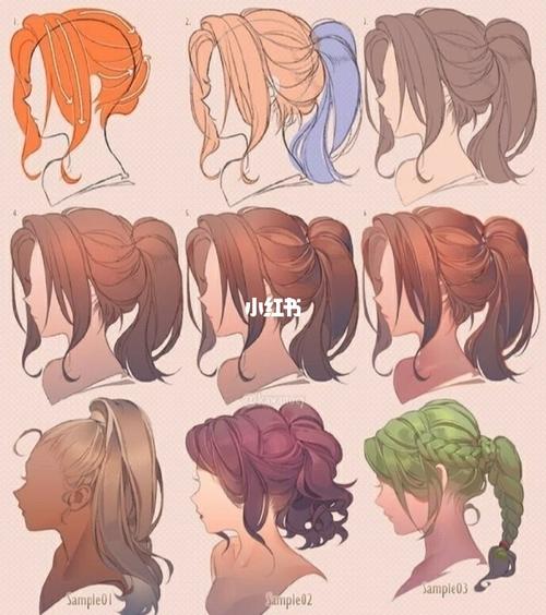 板绘|动漫二次元头发画法_动漫_板绘_人文_绘画