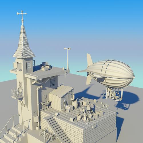 简单场景建模|三维|场景|夏大才子 - 原创作品 - 站酷