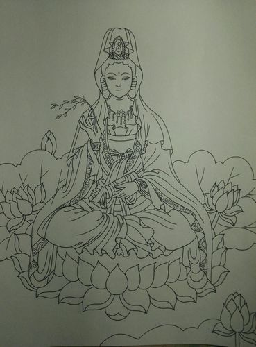 工笔～观音菩萨像