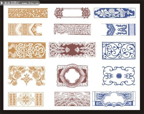 传统边框花纹素材-古典花纹-百图汇素材网