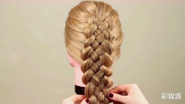 高级的五股辫子,编法教程很是容易,长发的你动手试一下吧