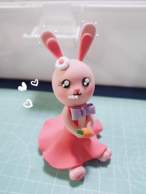 小兔子粘土_粘土_超轻粘土手工_兴趣爱好_手工