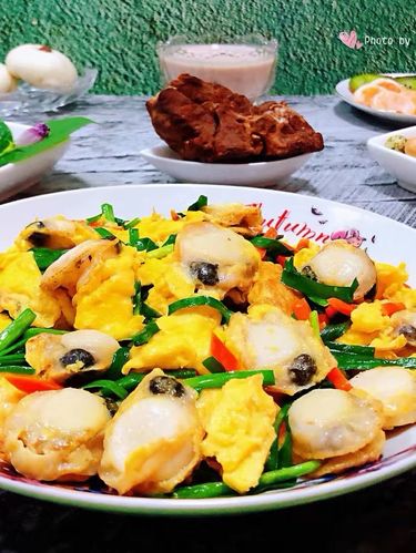 扇贝炒鸡蛋,扇贝炒鸡蛋的家常做法 - 美食杰扇贝炒