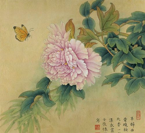 牡丹花笑金钿动,传奏吴兴紫笋来.工笔牡丹作品欣赏