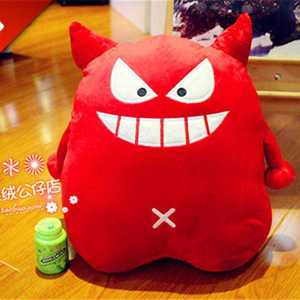 规格齐全小恶魔毛绒公仔玩具白厌红黑耿鬼恶魔娃娃万圣节大号抱枕