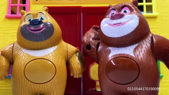 熊出没玩具熊大熊二 儿童玩具工程车挖掘机