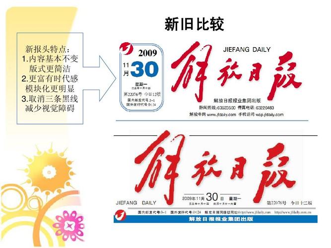 it/计算机 计算机软件及应用 报头设计方案ppt 解放日报改版报头设计