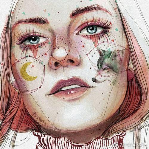 一组超梦幻的女孩头像插画分享!