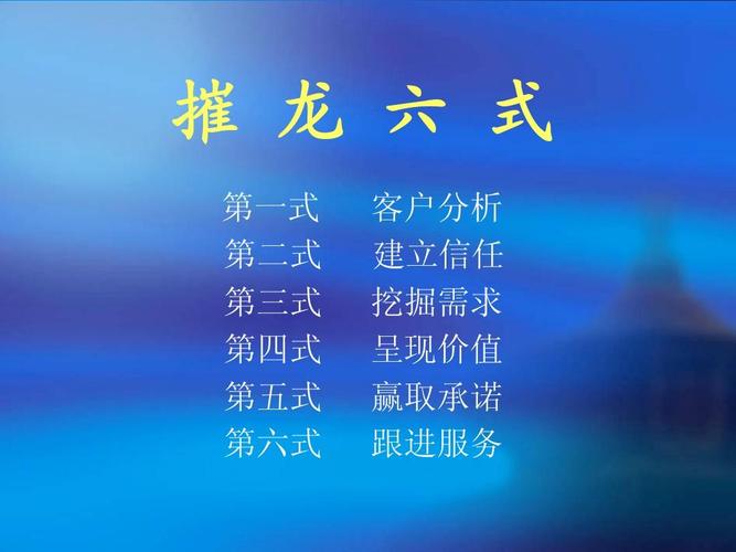 摧龙六式 销售技巧ppt
