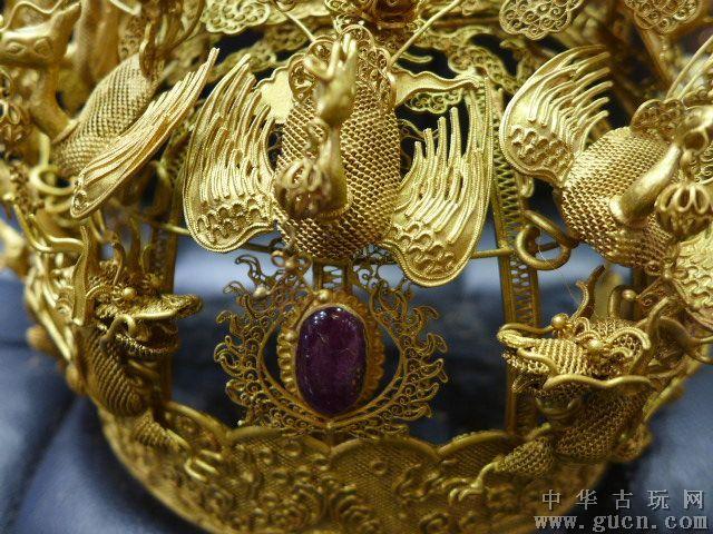 [藏品编号:11406496] 唐代银镀金凤冠