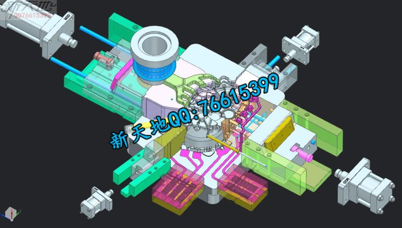 5-ug11.0压铸模具离合器设计视频教程-流道 排气