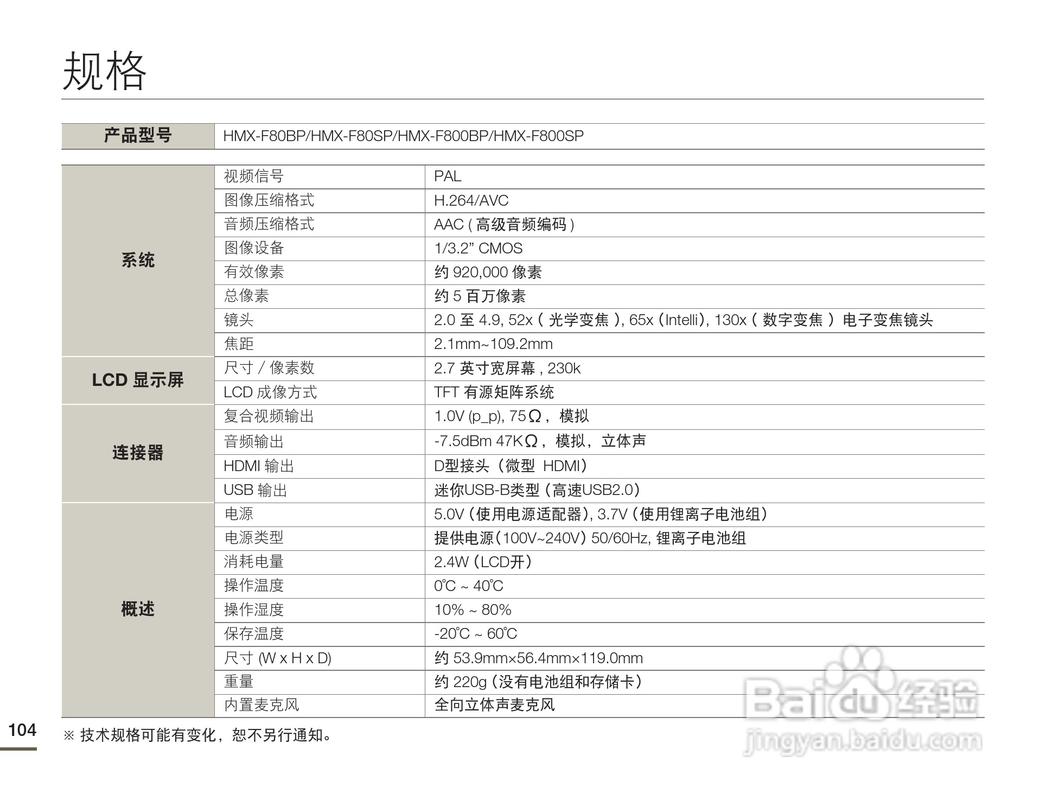 三星hmx-f80bp摄像机使用说明书:[11]