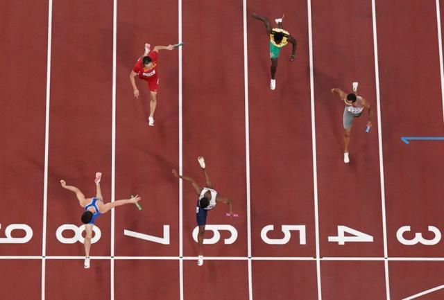 男子4x100米接力决赛 中国队获得第4