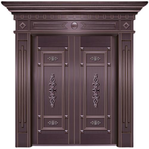 大门家用乡村别墅开门防盗门进户门安全锌合金四开进户门