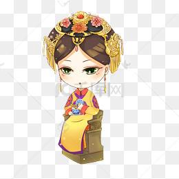 宫廷皇后娘娘插画