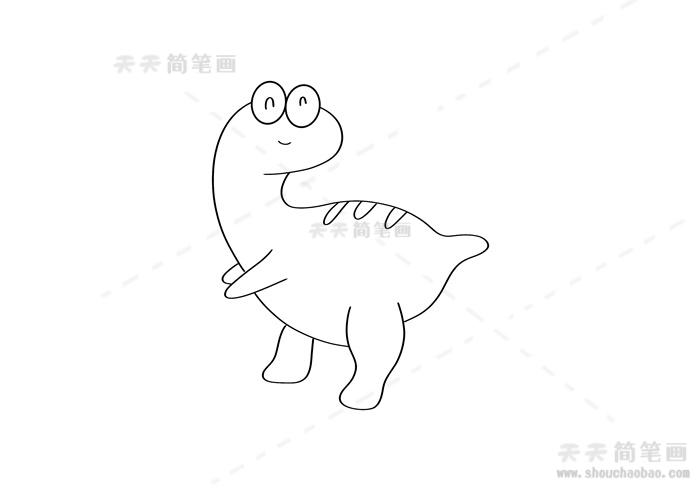 简笔画恐龙简笔画好看又好画步骤恐龙简笔画详细图画教程