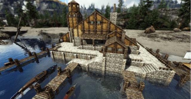 steam沙盒游戏推荐方舟生存进化主播火山口打造古城