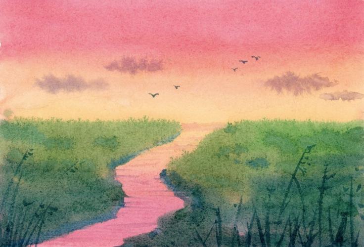 美到可以当壁纸的水彩风景画,画一画即刻拥有好心情!|赠书