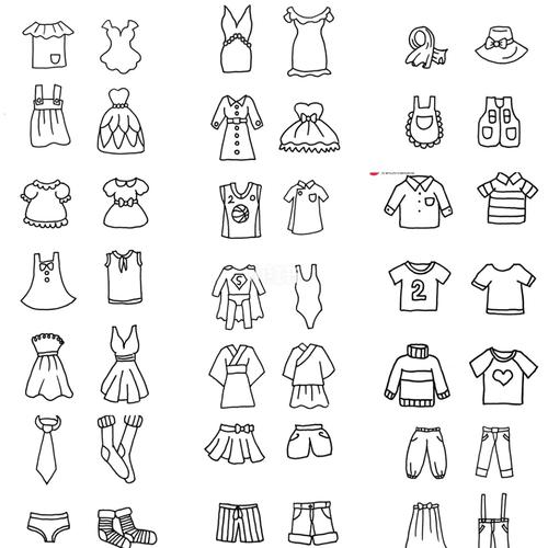 卡通衣服简笔画教程