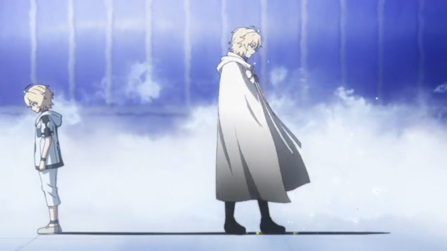 求终结的炽天使op里百夜米迦尔小时候影子里出现他长大后的那个画面